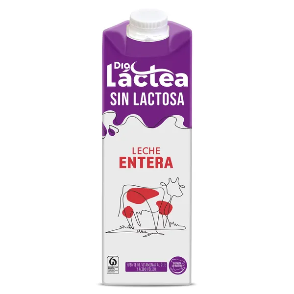 Leche entera sin lactosa Dia Láctea 1 L 2