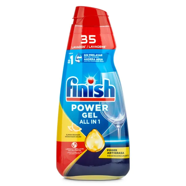 Lavavajillas máquina todo en 1 limón Finish 35 lavados 700 ml 2