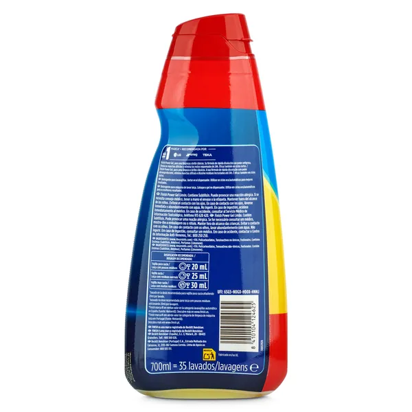 Lavavajillas máquina todo en 1 limón Finish 35 lavados 700 ml 3