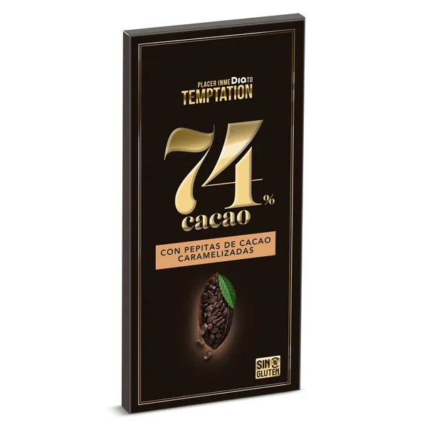 Chocolate negro 74% con cacao caramelizado Dia Temptation 100 g 3