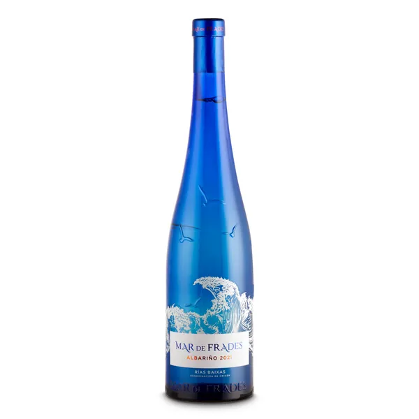 Vino blanco albariño D.O. Rías Baixas Mar de Frades botella 75 cl 2