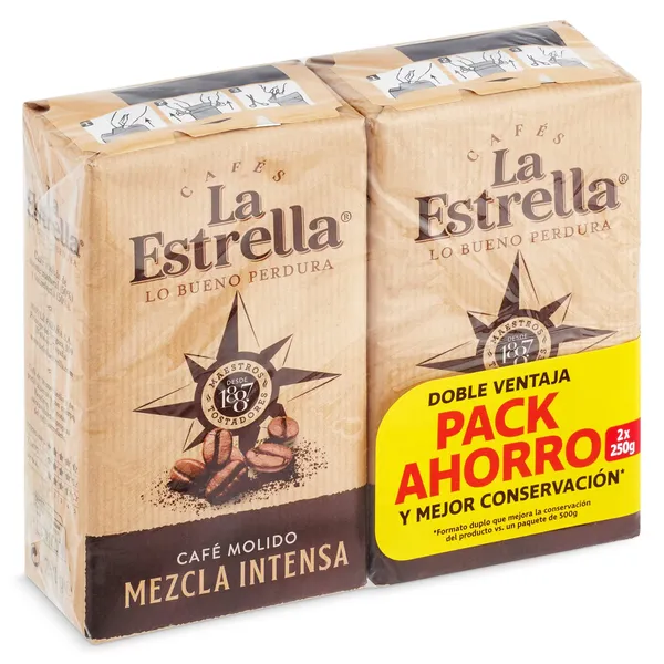 Café molido mezcla La Estrella 2 x 250 g 2
