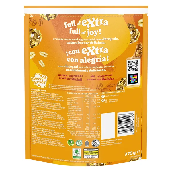Cereales extra original Kellogg's Extra bolsa 375 g 3