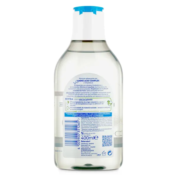 Agua micelar piel normal Nivea bote 400 ml 2