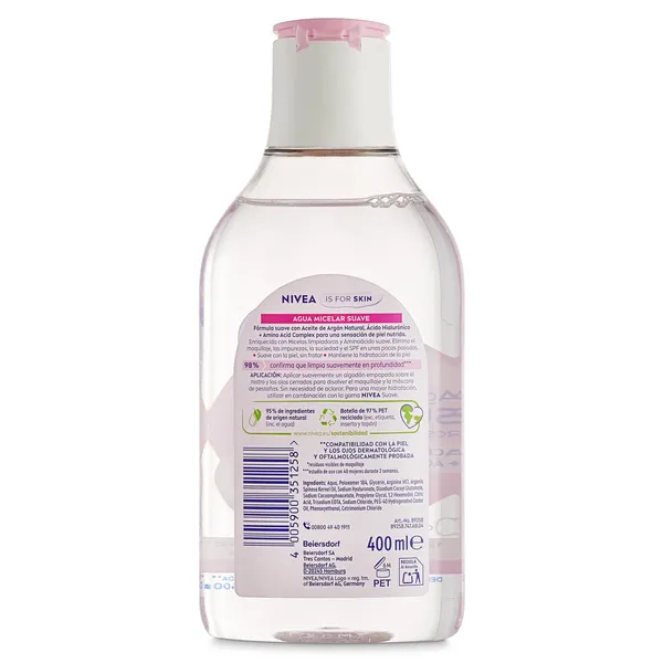 Agua micelar piel seca Nivea bote 400 ml 2