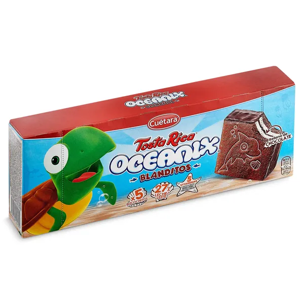 Bizcochitos rellenos de leche y chocolate Cuétara Tostarica caja 160 g