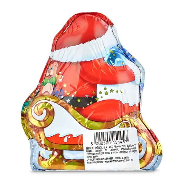 Figura de chocolate con leche Papá Noel Kinder 75 g 2