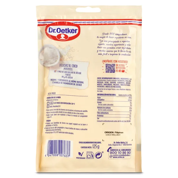 Coco rallado Dr. Oetker bolsa 130 g 2