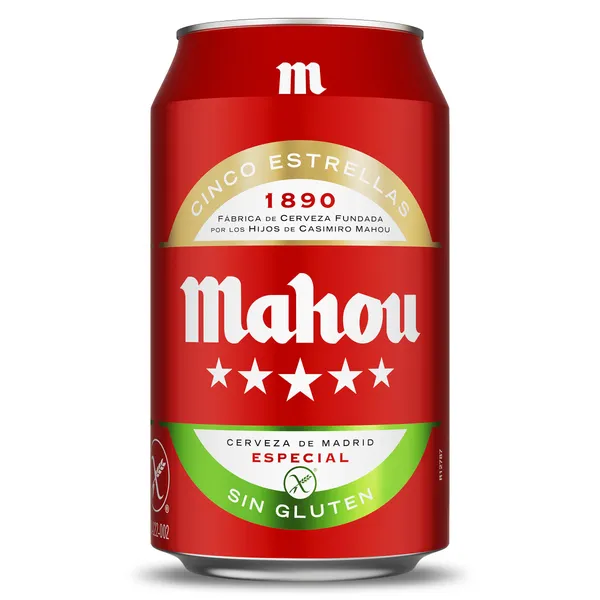 Cerveza sin gluten Mahou 33 cl 2