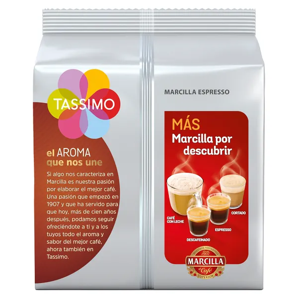 Cápsulas de café espresso Marcilla Tassimo 16 unidades 4