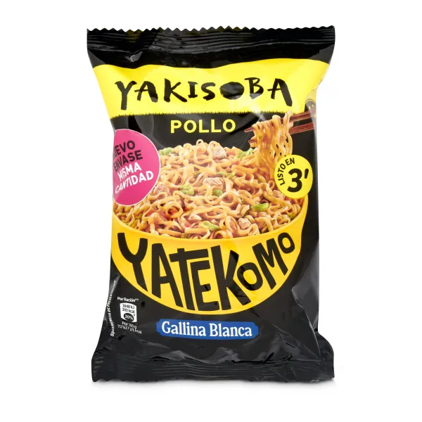 Fideos orientales yakisoba pollo Gallina Blanca Yatekomo sobre 93 g
