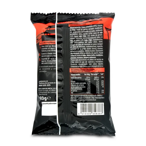 Noodles yakisoba Gallina Blanca Yatekomo 93 g 2