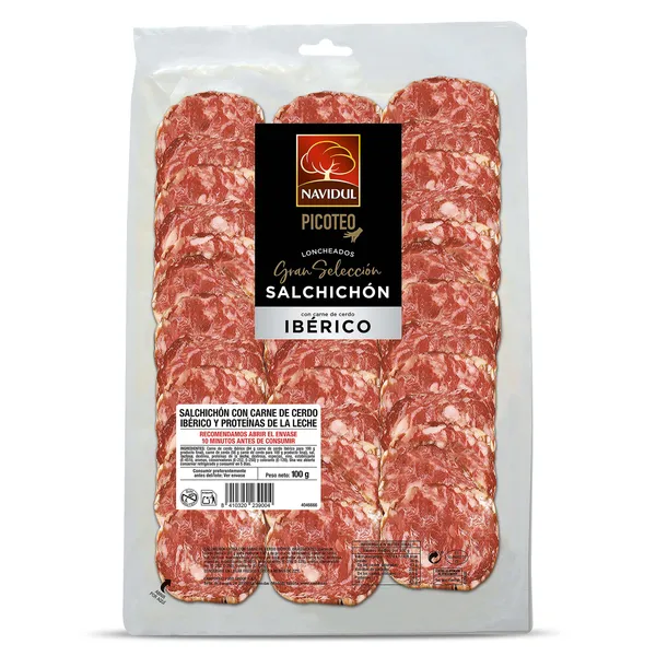 Salchichón ibérico gran selección Navidul sobre 100 g