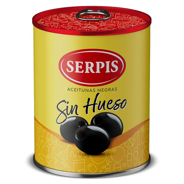 Aceitunas negras sin hueso Serpis 85 g 2