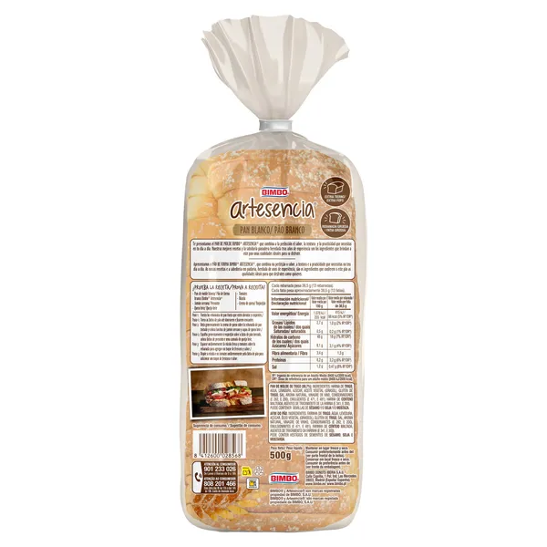 Pan de molde artesano Bimbo 500 g 2