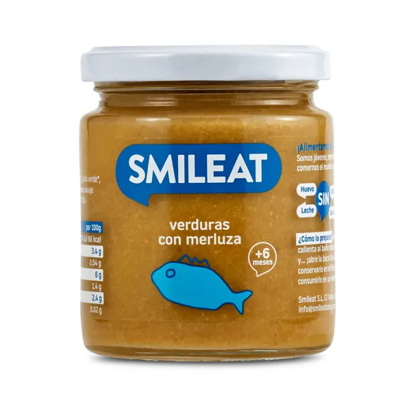 Puré de verduras con merluza Smileat 230 g 2