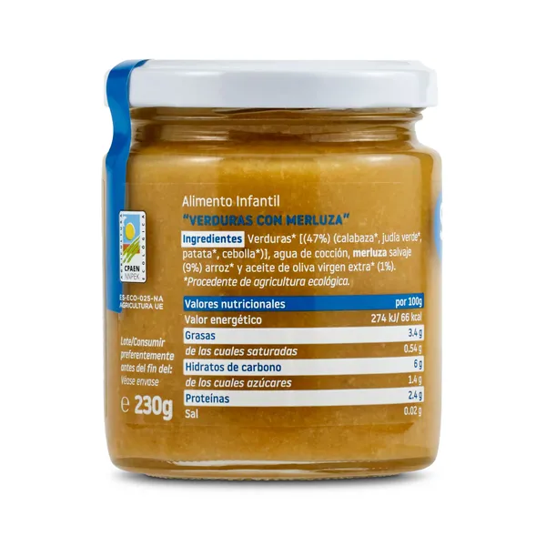 Puré de verduras con merluza Smileat 230 g 3