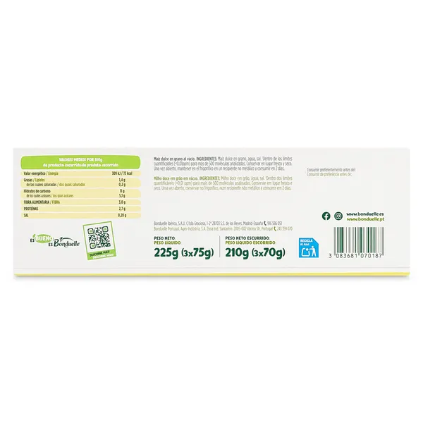 Maíz dulce Bonduelle 3 x 70 g 3