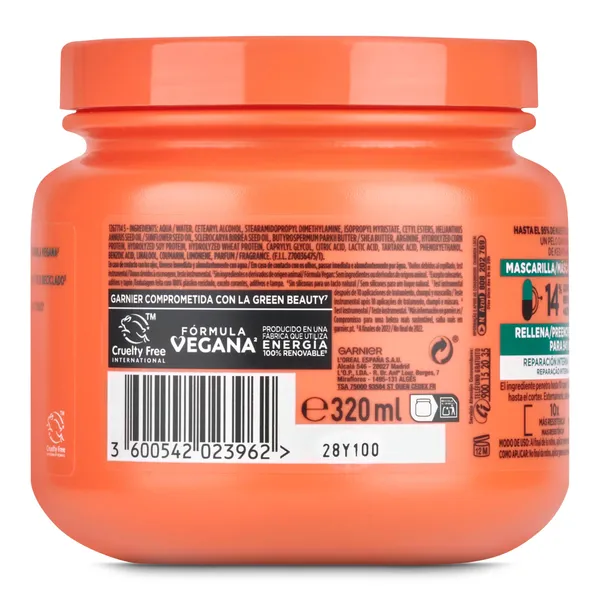 Mascarilla adiós daños repara y fortifica Fructis bote 320 ml 2