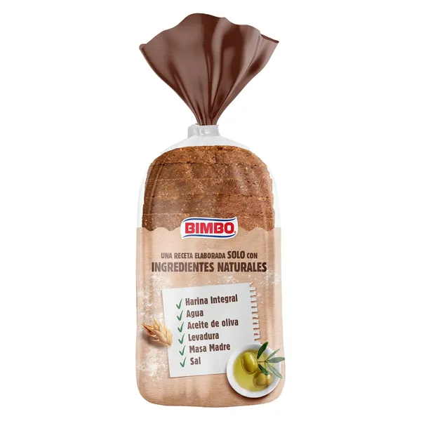 Pan de molde natural 100% integral Bimbo bolsa 360 g 2