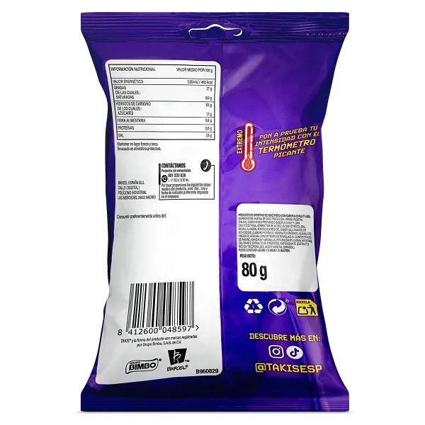 Snack fuego Takis bolsa 80 g 2
