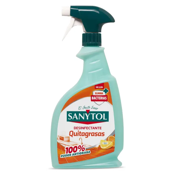 Desinfectante quitagrasas Sanytol 750 ml 2