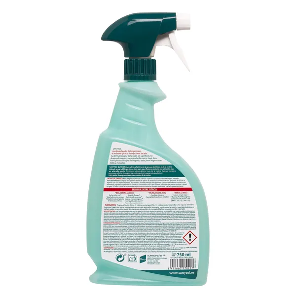 Desinfectante quitagrasas Sanytol 750 ml 3