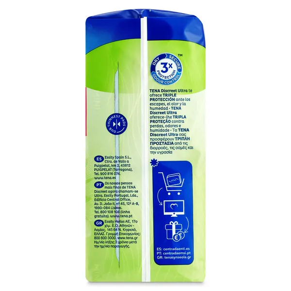 Compresas incontinencia mini discreet ultra Tena bolsa 20 unidades 3