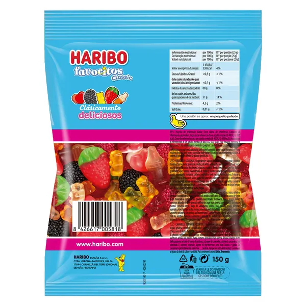 Golosinas favoritos classic Haribo 150 g 3