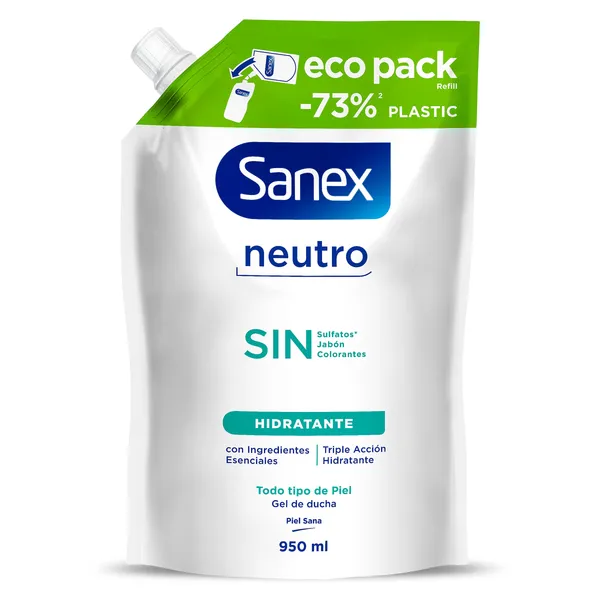 Recambio gel de ducha hidratante Sanex Neutro 950ml