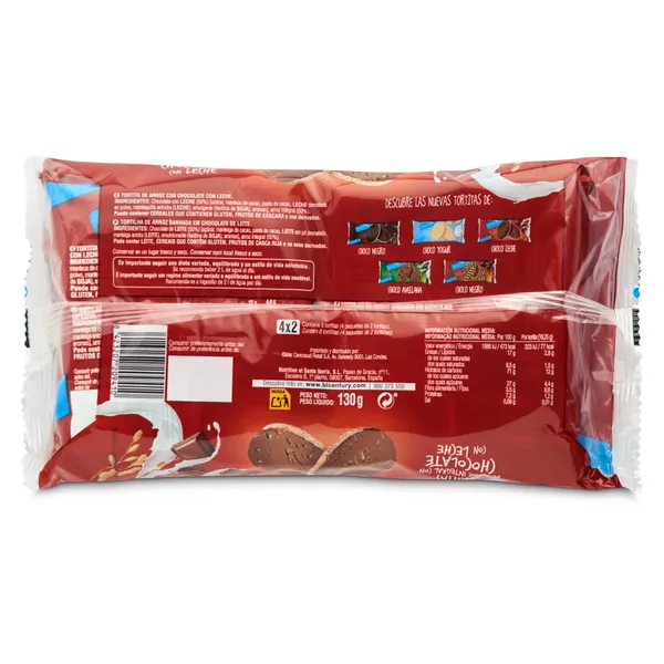 Tortitas de arroz con chocolate con leche Bicentury bolsa 130 g 2