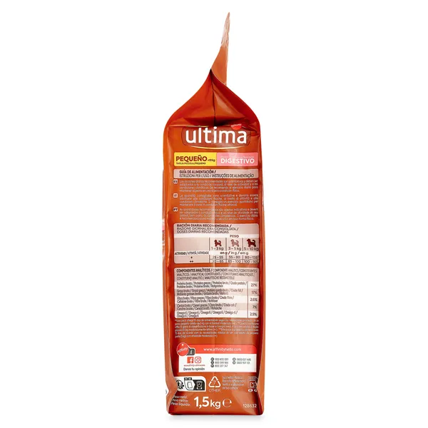 Alimento para perros mini sensitive con salmón Ultima bolsa 1.5 Kg 2