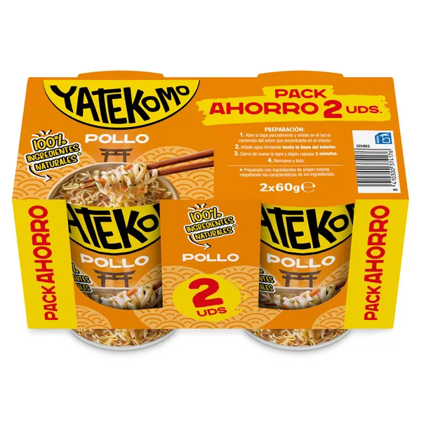 Noodles de pollo Gallina Blanca Yatekomo 2 x 60 g 3