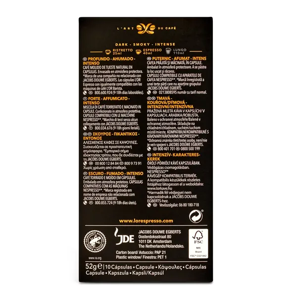 Cápsulas de café onyx L'Or 10 unidades 4