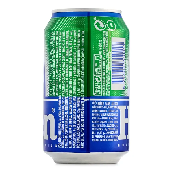 Cerveza 0,0% alcohol Heineken 33 cl 3