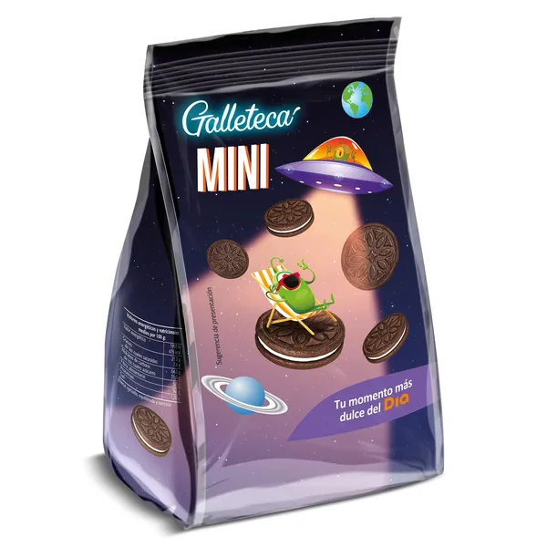 Mini galletas de cacao rellenas de crema Galleteca de Dia 100 g 3
