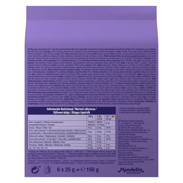Choco brownie Milka caja 150 g 2