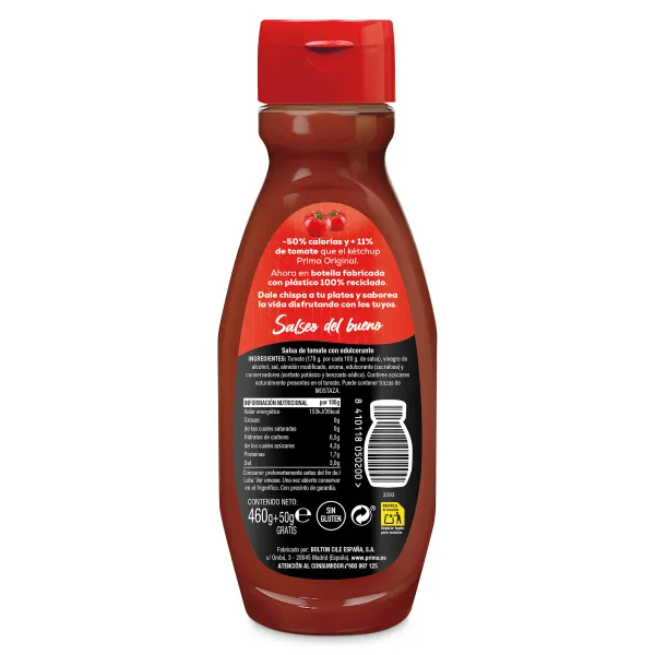 Ketchup cero Prima 510 g 3