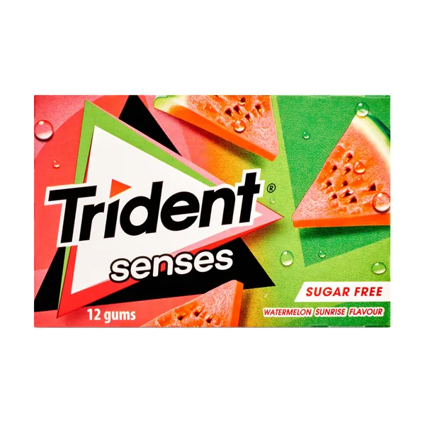 Chicles sabor sandía sin azúcar Trident caja 23 g 2