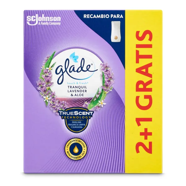Ambientador lavanda recambio Glade caja 3 unidades 2