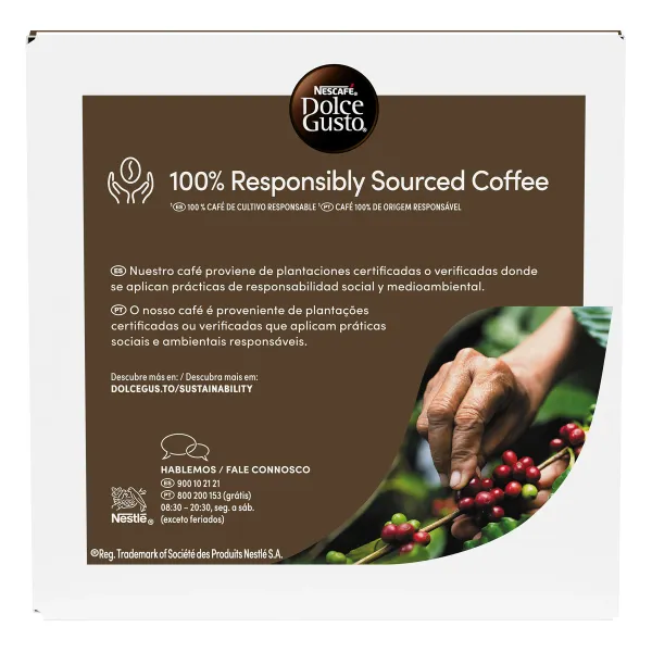 Café con leche en cápsulas intenso Nescafé Dolce Gusto caja 16 unidades 2