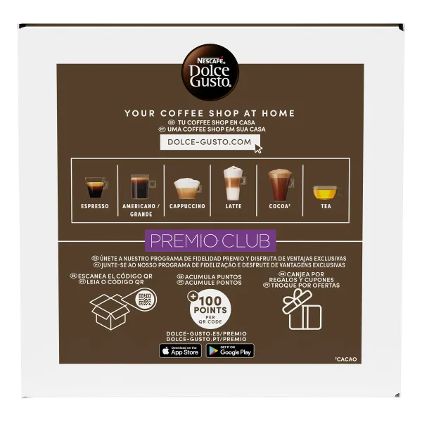 Café con leche en cápsulas intenso Nescafé Dolce Gusto caja 16 unidades 3