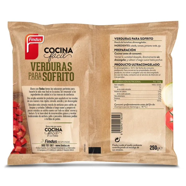 Verduras para sofrito Findus 250 g 2