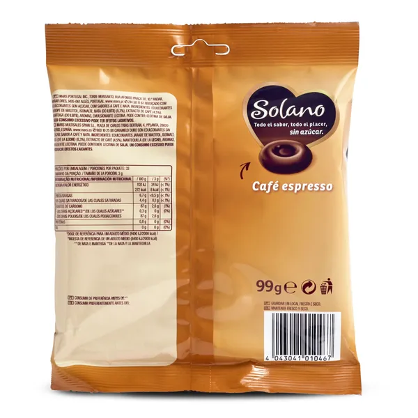 Caramelos sabor café expresso Solano bolsa 99 g 2