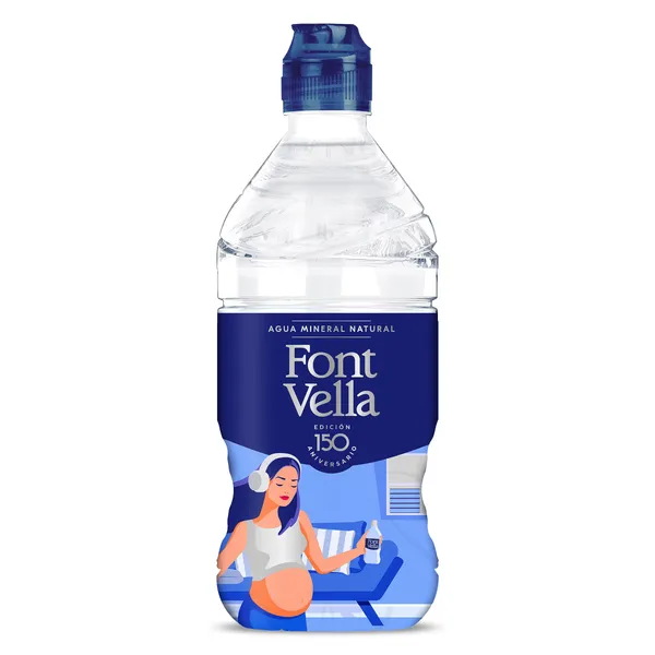 Agua mineral tapón sport Font Vella 750 ml 2