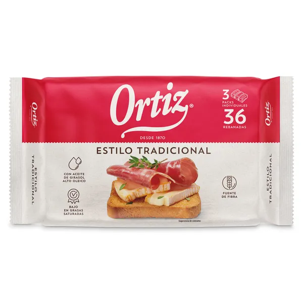 Pan tostado tradicional Ortiz 320 g 2