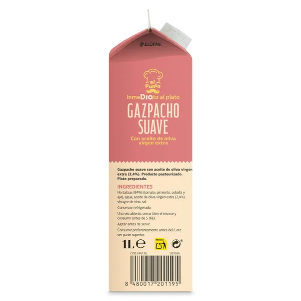 Gazpacho suave Al Punto Dia 1 L 3