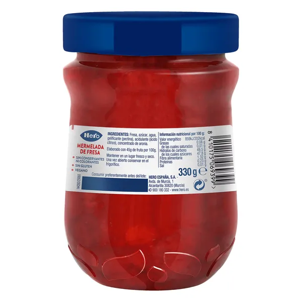 Mermelada de fresas clásica Hero frasco 330 g 2