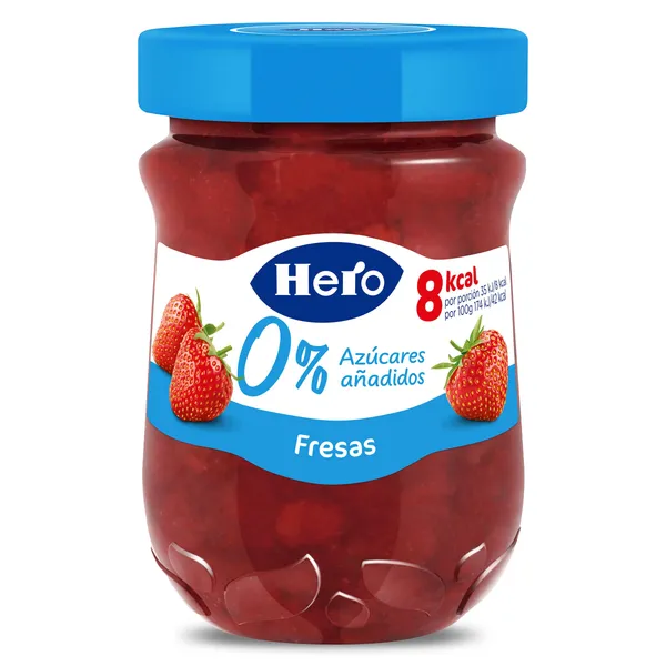 Mermelada de fresas 0% azúcares añadidos Hero frasco 280 g 2