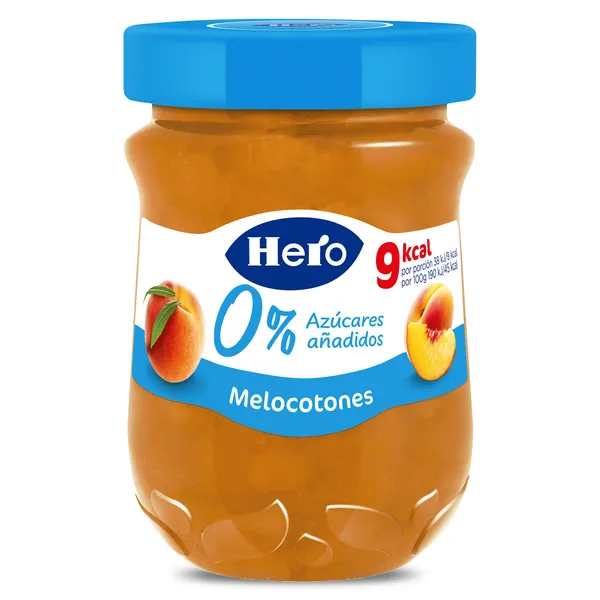 Mermelada de melocotón 0% azúcares añadidos Hero 280 g 2